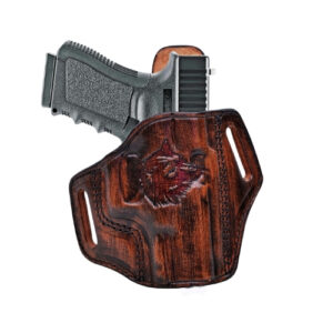 Custom Gun Leather Holster Fits Glock 17, 19, 21, 23, 26, 27, 29, 30, 42, and 43x.