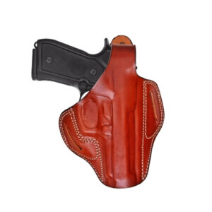 Master's Premium Leather Paddle Holster For Beretta 92 / 92F / 92FS - Right Hand, Black (#4092 BLK)