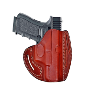Leather OWB Holster Fits Glock 17, 19, 21, 23, 26, 27, 29, 30, 42, and 43x.