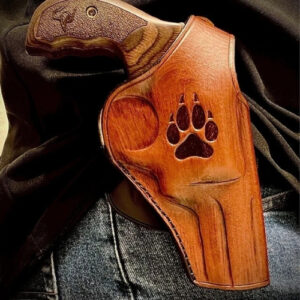 Leather Paddle Holster Fits Taurus 856 Defender, Model 605, 692