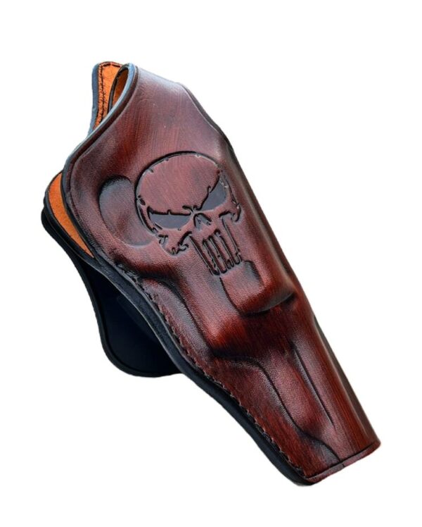 Leather Paddle Holster For Taurus Judge 45 Colt/ 410 GA - Premium Leather - Image 3