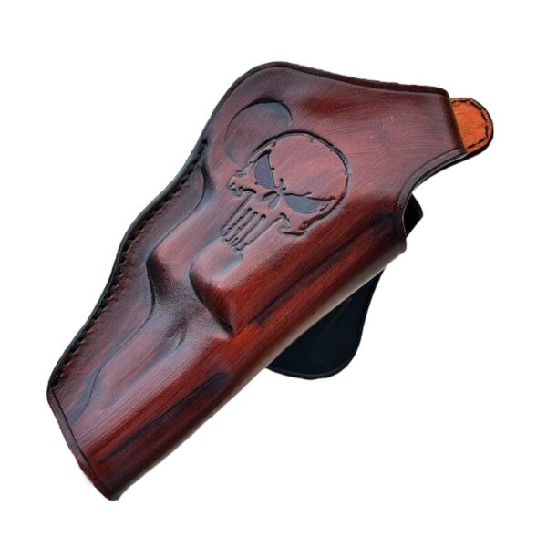 Leather Paddle Holster For Taurus Judge 45 Colt/ 410 GA - Premium Leather - Image 5