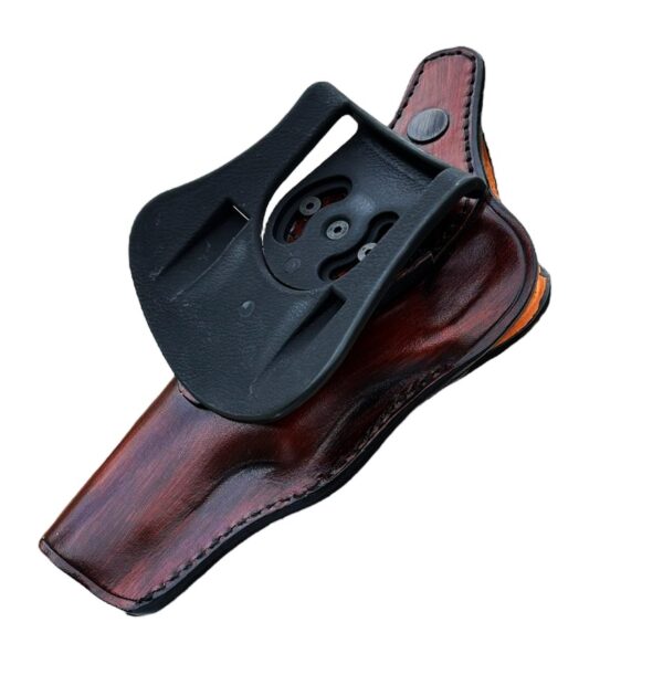 Leather Paddle Holster For Taurus Judge 45 Colt/ 410 GA - Premium Leather - Image 8