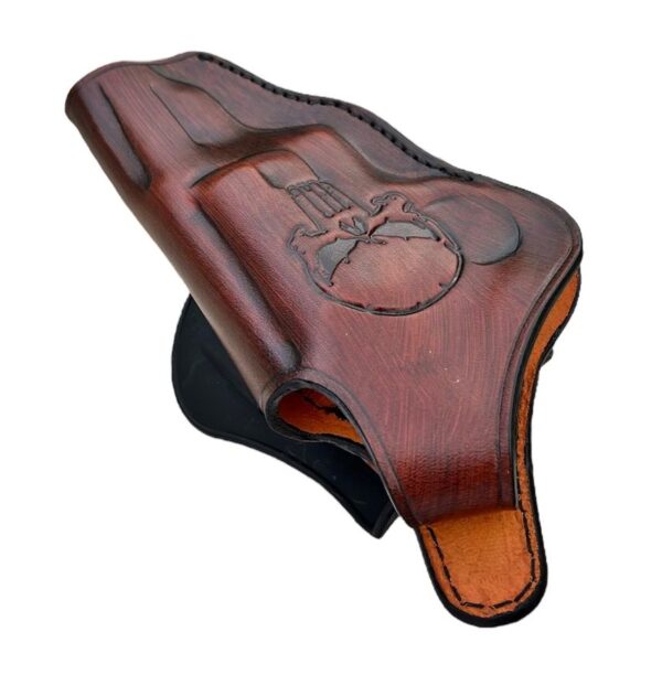 Leather Paddle Holster For Taurus Judge 45 Colt/ 410 GA - Premium Leather - Image 6