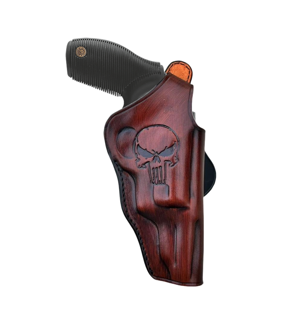 Handmade Leather Holster: Taurus Judge 410/45 LC, Customizable, Cross Draw
