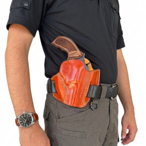 Leather Belt Holster Fits Taurus Model 692, 605, 856 Defender