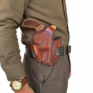 Handcrafted Premium Leather Revolver Holster for Smith & Wesson (S&W), Colt, Ruger GP100, Taurus & Kimber Revolvers
